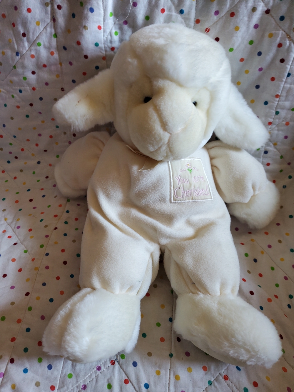 Ross Baby  Lamb Stuffed Animal - Cream Kids Toy.